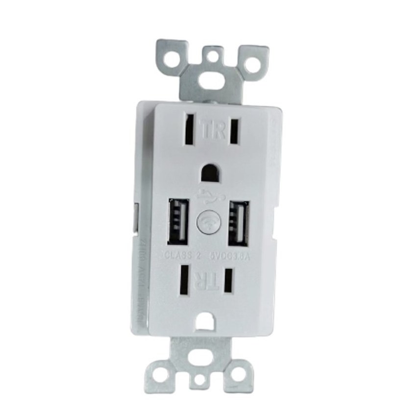 2022 Hotsale Smart Duplex 3.6A 5VDC USB Type A Wifi Multi Functional Wall Outlet TR Socket Receptacle USB Wifi Wireless Socket