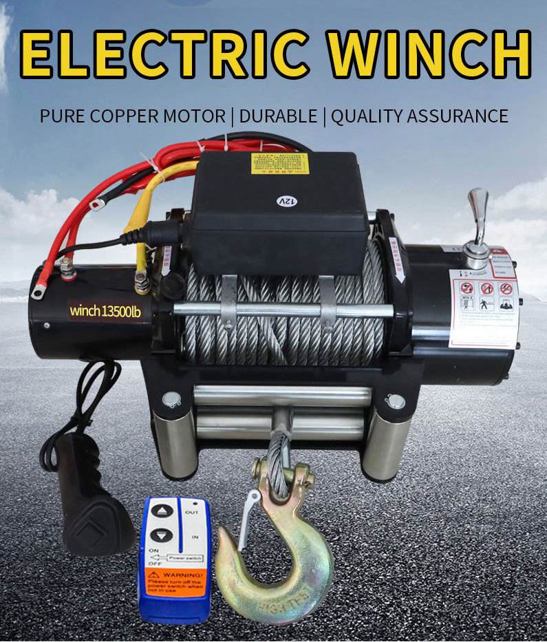 12000lbs ATV UTV Mini 24v Electric Winch with Synthetic Rope