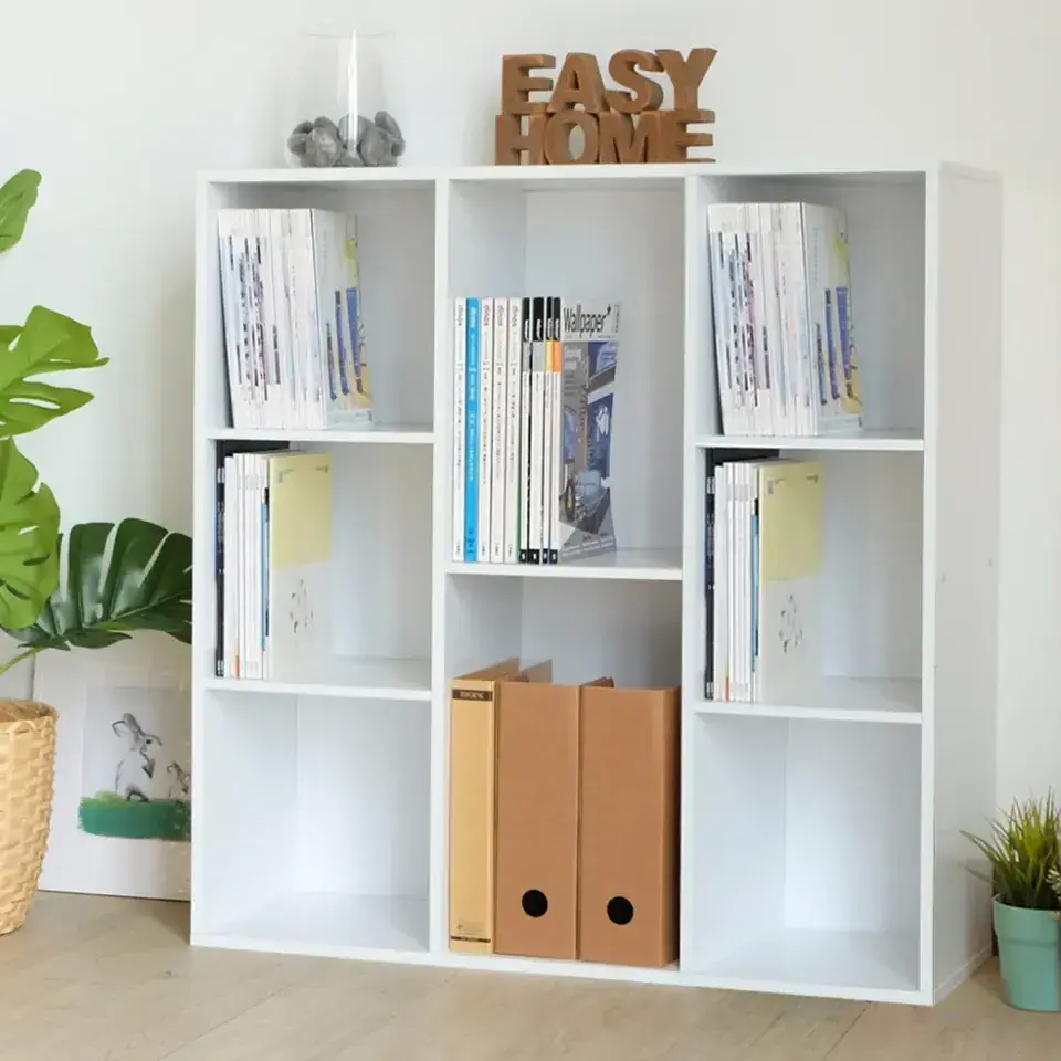 8 Cube Free Standing Display Book Shelves Filing Cabinet for Narrow Space