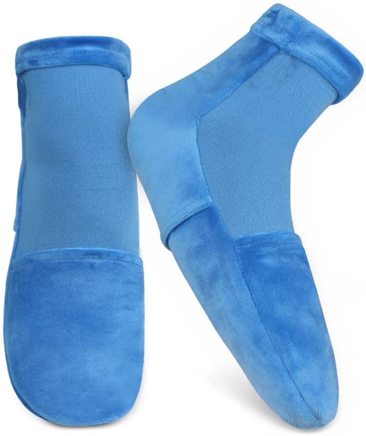 Reusable Foot Ice Pack Cooling Socks for Plantar Fasciitis, Swollen Sore Feet, Toes, Heel, Arch Pain, Neuropathy Gout