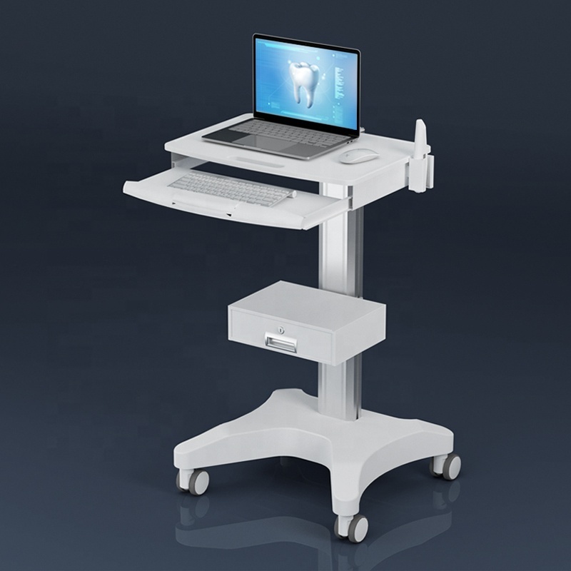 BEWISER  OC-3 Dental Clinic Cart Medical Trolley with Drawers Wheels Laptop Pallet and Oral Scanner Holder