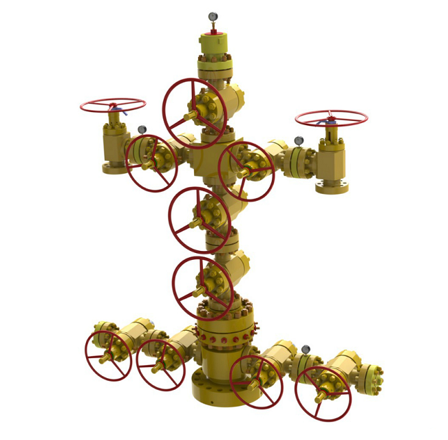 API 6A Wellhead Assembly Drilling Well Completion Wellhead Christmas Tree