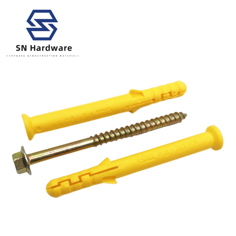 Hot sale hex head plastic expansion bolt hexagon  Drywall Anchor Kit