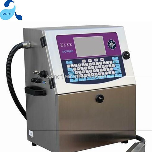 Automatic beverage bottle date and code printing machine