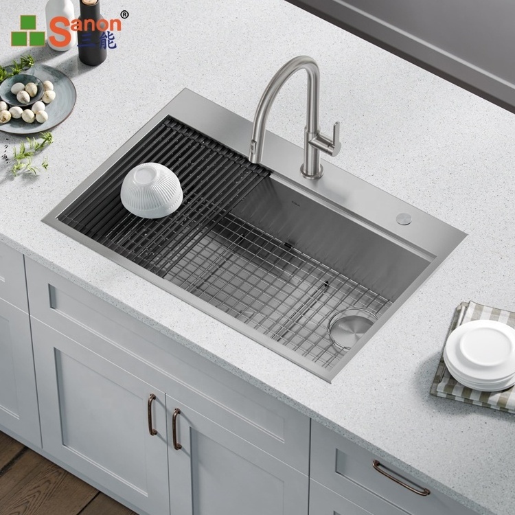 30 Inch Single Bowl Kitchen Sink 18 Gauge Sus 201 304 Stainless Steel Kitchen Sink Undermount With Faucet