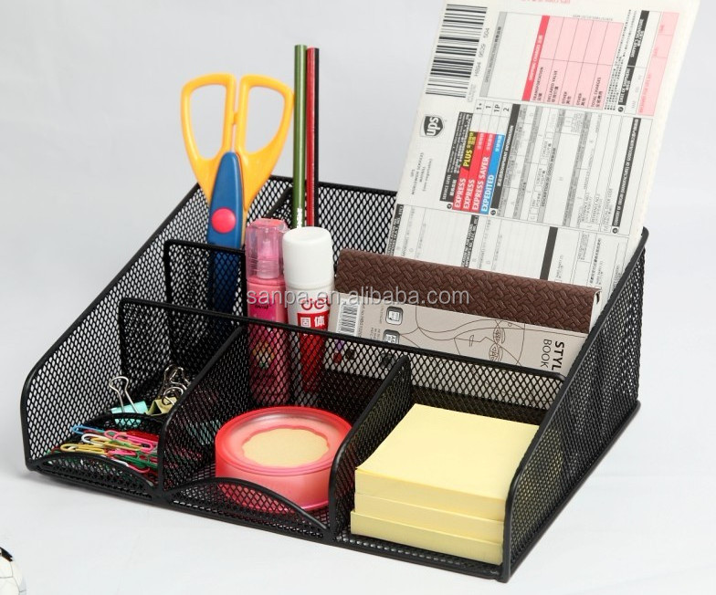 Modern Fancy Metal Mesh Office Desk Organizer