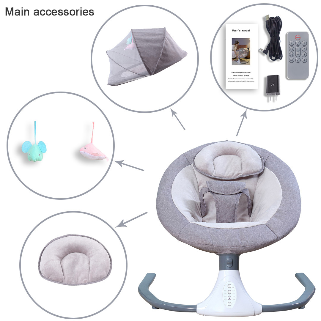 Smart Electric  baby cradle music Kids' furniture Chairs sway Crib rocking kid's basket child Baby Bed swing