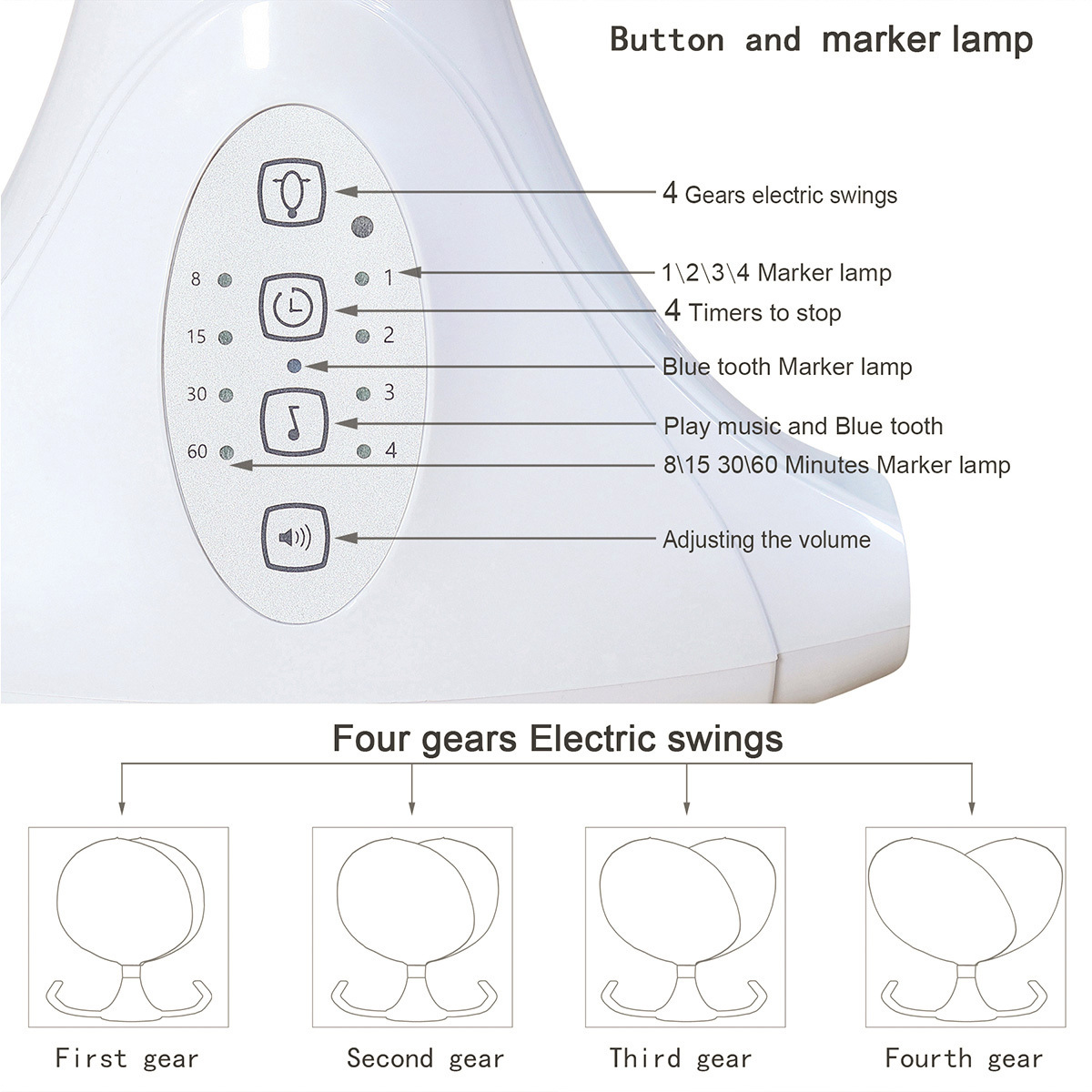 Smart Electric  baby cradle Kids' swing chair for kids sway Crib rocking basket child baby swing for infants