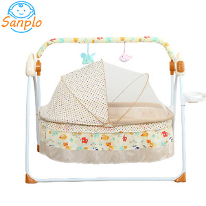 Smart Electric  baby cradle Kids sway Crib rocking basket child Baby Bed swing