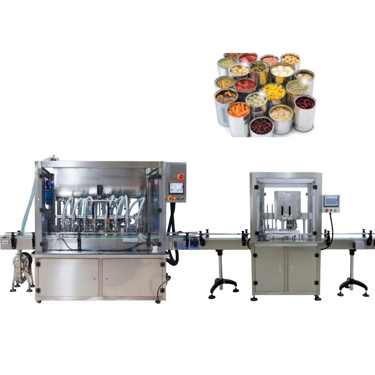 automatic high quality and accuracy cans servo driven piston filler and sealer packaging machine for small businesses