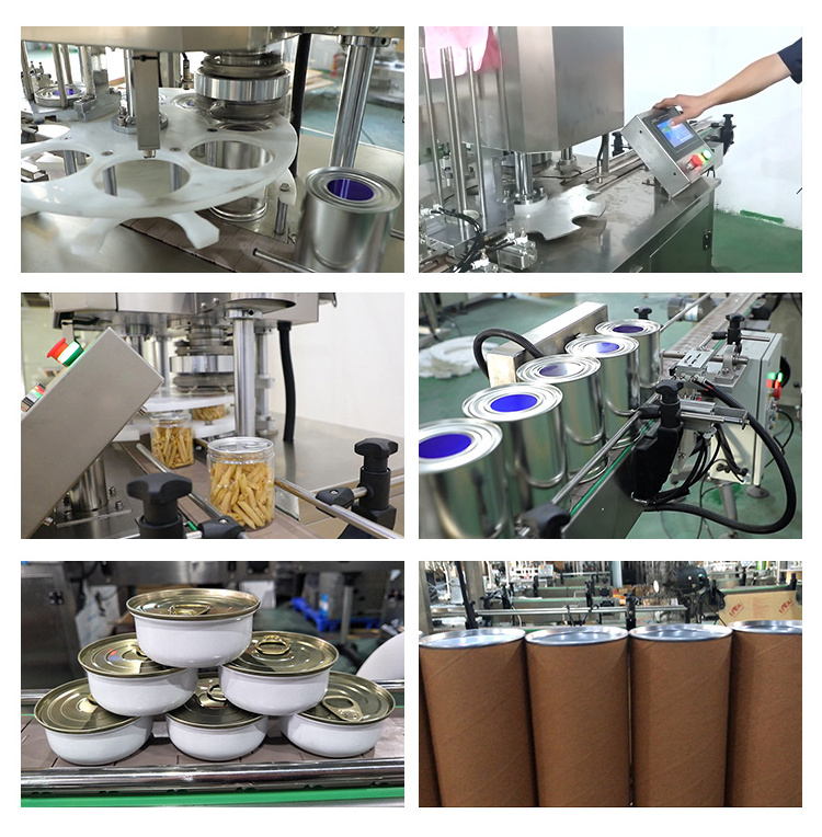 Full automatic tin can sealing machine food canning sealing machine for /fruit/fish/beans/tomato/beer