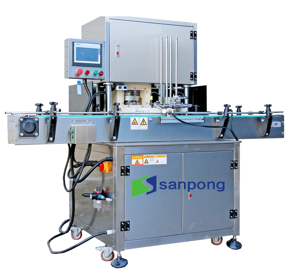 guangdong sealing machine for PET plastic cans/tin cans/aluminum cans food canning sealer