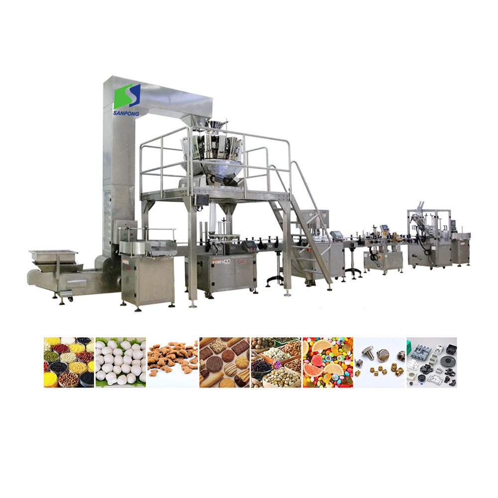 Automatic Full Line Green Cardamom Plastic Bottle Garlic Glass jar Pickle Packing Machine