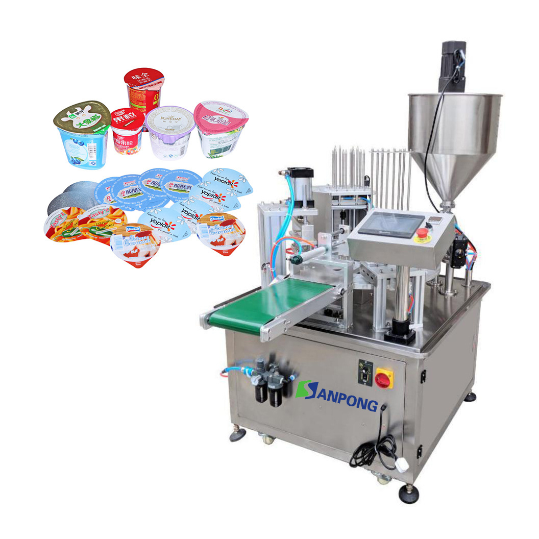 Automatic plastic cup sealer bubble tea cups ice cream filling machine cup