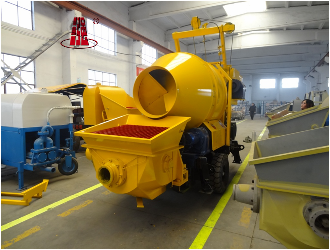 Diesel or electric Factory supply Mobile Trailer mounted concrete mixing pump machine  concrete mixer pump for construction