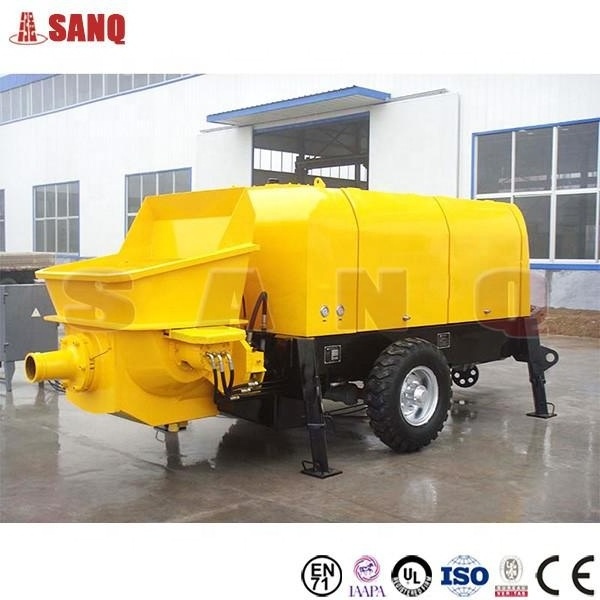 Trailer Type Concrete Pump With Capacity Of 80m3/h Concrete trailer pump