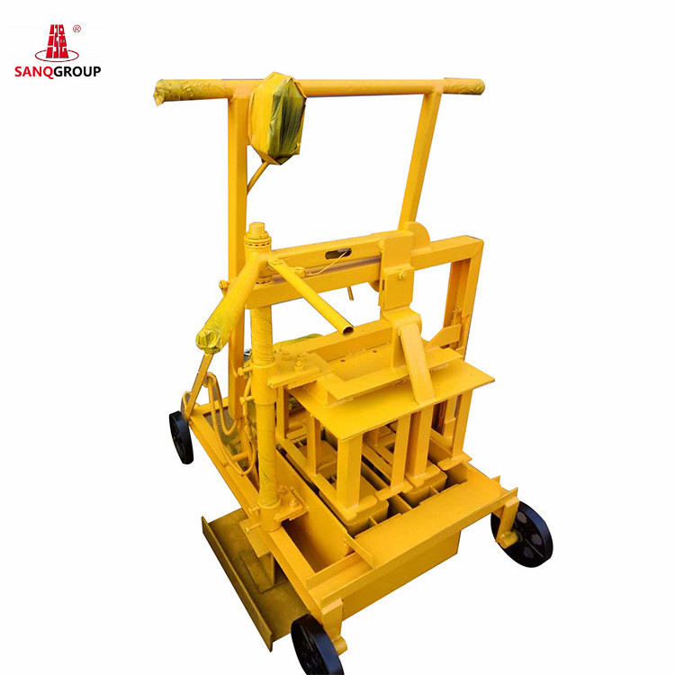 Diesel Engine Mobile Hollow Interlocking Brick Making Machine/ Block making machine QMD4-45 for sale