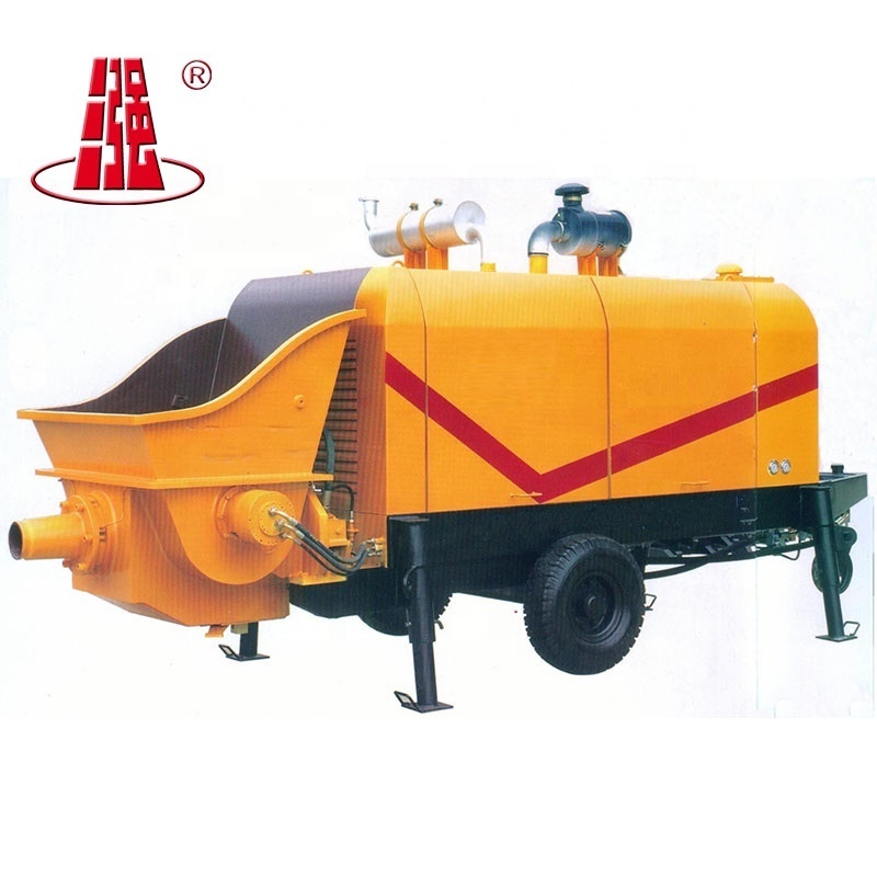 Trailer Type Concrete Pump With Capacity Of 80m3/h Concrete trailer pump