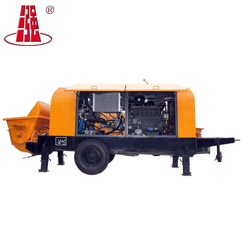 Trailer Type Concrete Pump With Capacity Of 80m3/h Concrete trailer pump