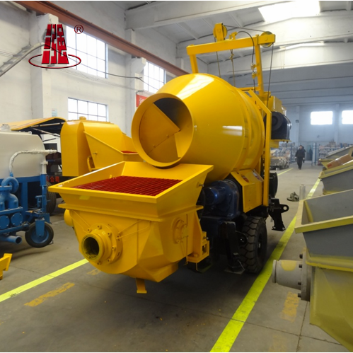 Diesel or electric Factory supply Mobile Trailer mounted concrete mixing pump machine  concrete mixer pump for construction