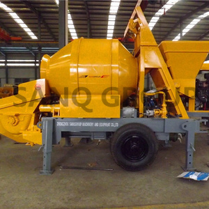 SANQ Mobile low price Construction concrete pump machine 30m3/h capacity Concrete mixer pump Mixing grit pump