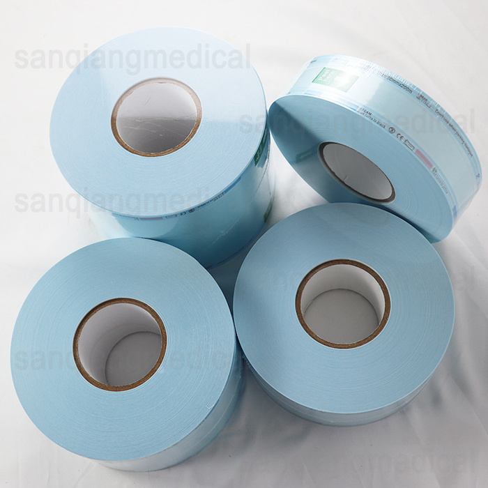 EO/Steam sterilizing pouch roll dental autoclave flat pouch bags reel Medical disposable packaging sterilized rolls