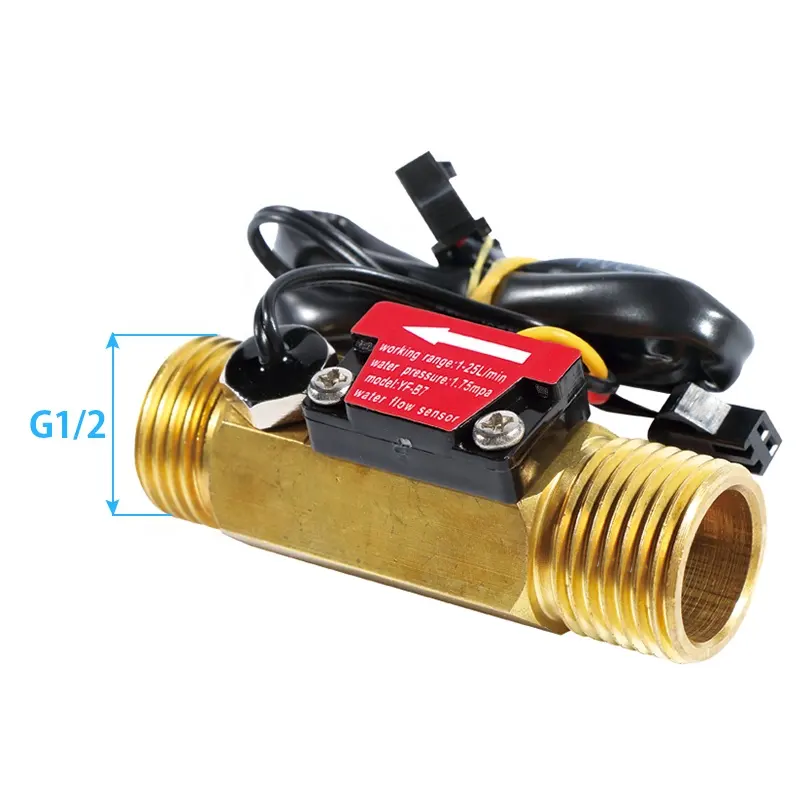 SANQIAOHUI SQH102 G1 G3/4 G1/2 G1/4 Brass flow switich Hall effect magnetic Water flow sensor switch for oil flow meter