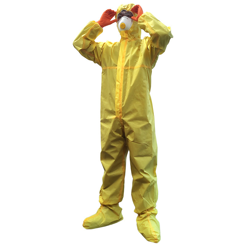 SF Industrial Orange  Insolate Hazmatsuit Hazmat-Suit Yellow Suit Laminate Microporous Chemical Resistant  Coverall For Men