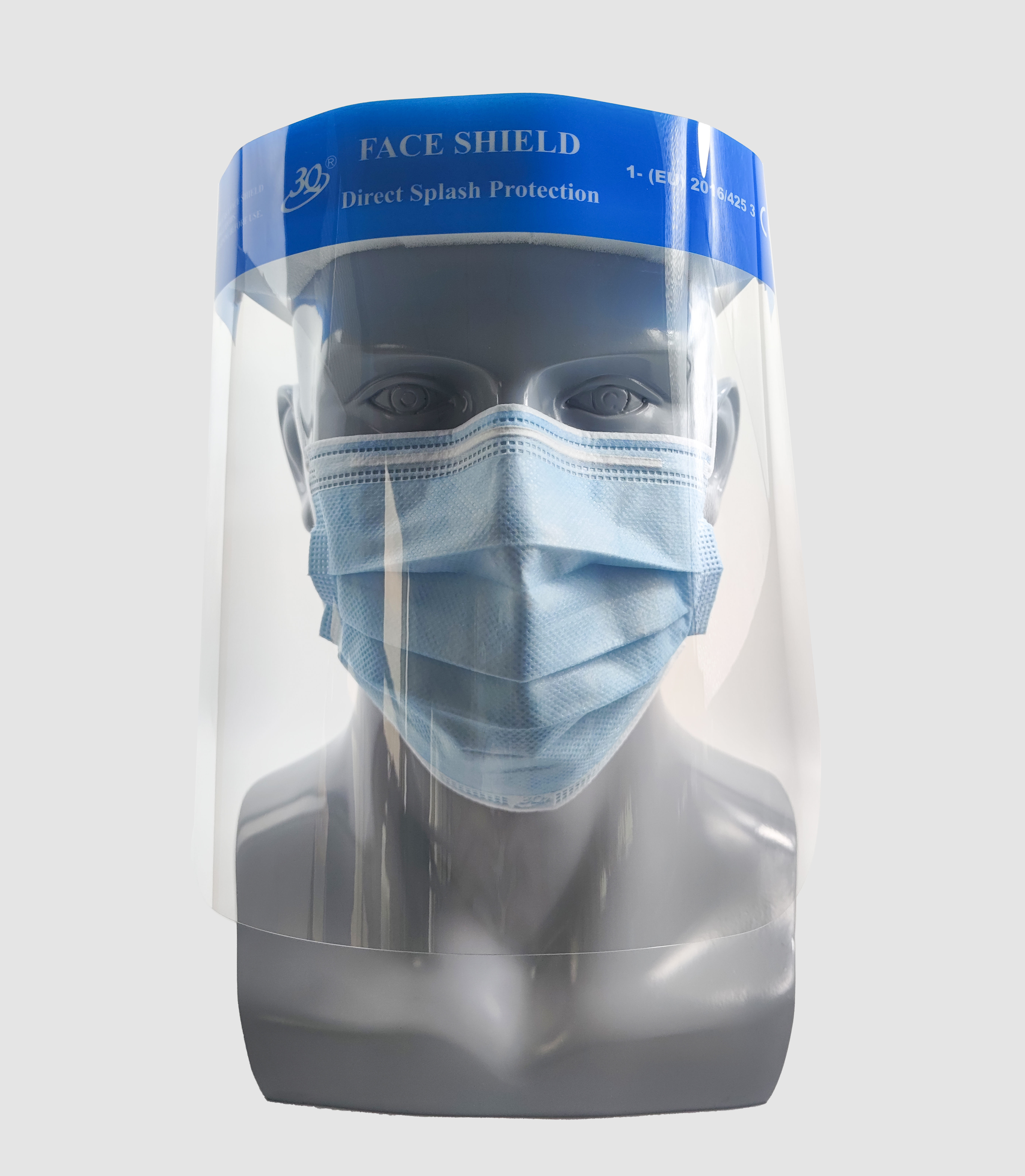 Manufacturer CE medical dental disposable plastic clear visor eye face shields with elastic bands