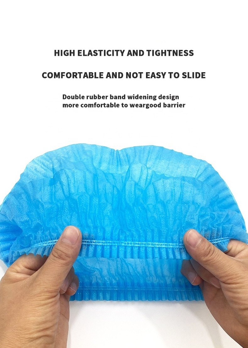 Latex free soft and lightweight non woven medical disposable pp surgical cap doctor medical bouffant head cap