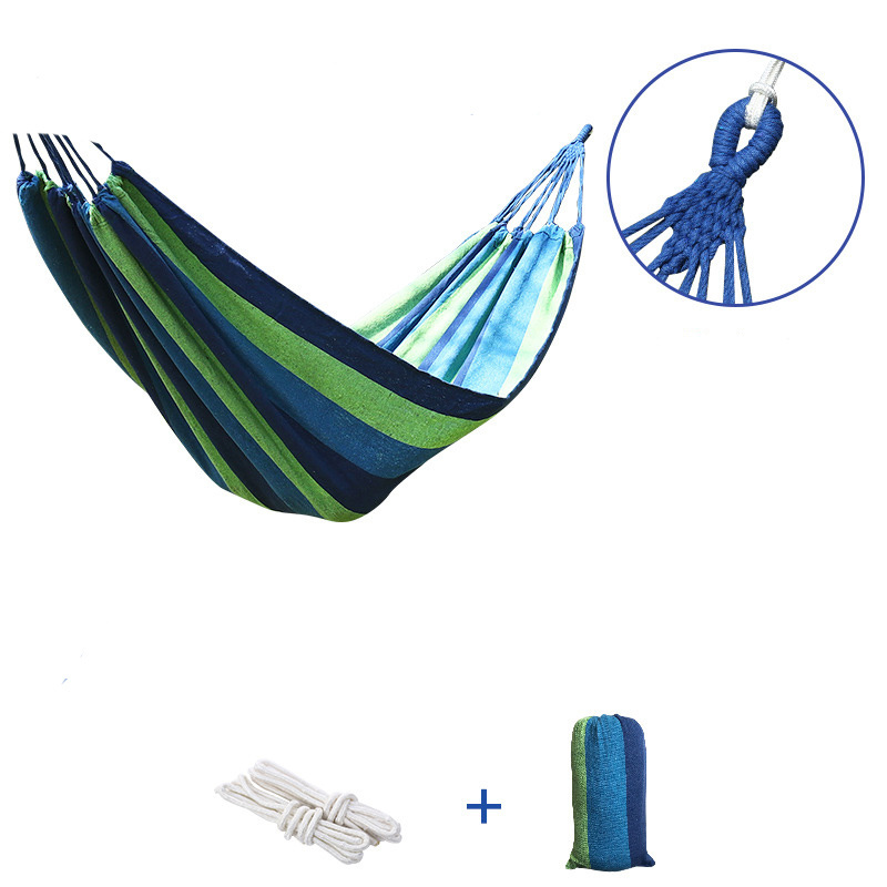 New Arrival Anti Rollover Canvas Duckbill Swinging Hammock Bed With Curved Wooden Stick For Outdoors