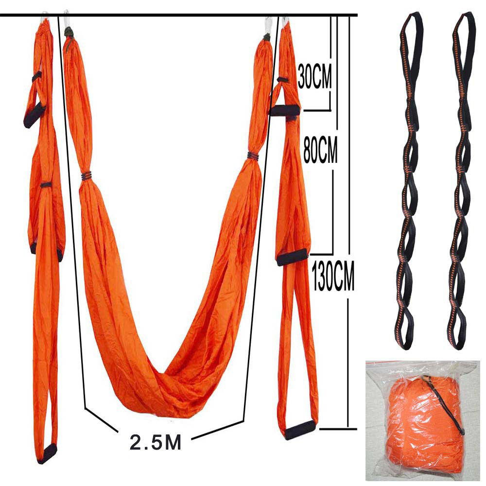 Wholesale Multicolor Silk Nylon Fabric Aerial Yoga Hammocks Hanging for Bodybuilding