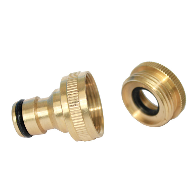 Hot Selling Brass Garden Hose Tap Standard Connector 1/2 Inch to 3/4 Inch Female Threaded Faucet Adapter