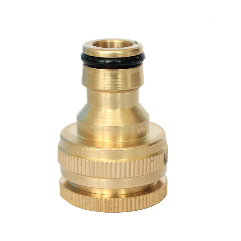 Hot Selling Brass Garden Hose Tap Standard Connector 1/2 Inch to 3/4 Inch Female Threaded Faucet Adapter