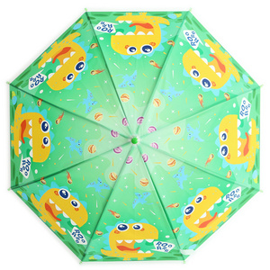 Factory Direct Promotional Gift POE Cartoon Crocodile Hanging Umbrella For Children Gift Straight Umbrella Daily Needs Outdoors