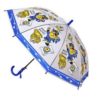 Hot Sales Cartoon Pirate Captain Straight Umbrella for Children Gift Outdoors Game Waterproof Custom Umbrella with Logo Printing