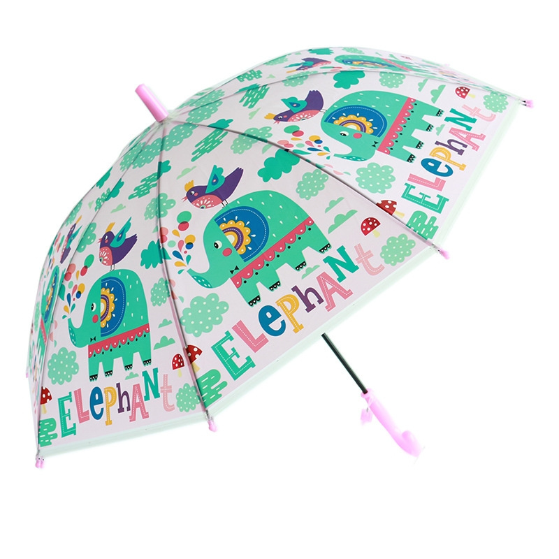 Suppliers Whosale Cartoon Cute Fox Long Handle Umbrella For Kid's Gift Outdoors Rainy Day Straight Umbrella With Whistle