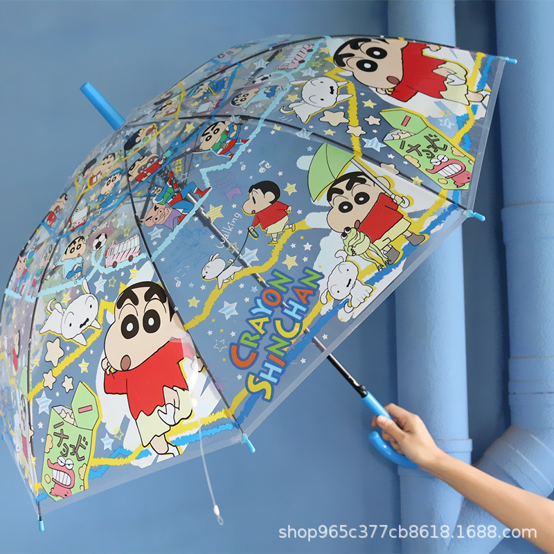 Daily Needs 21 inch Straight Umbrella Children Cartoon Animal Cats Dogs Style Transparent Umbrella For Kids' Gift Promotional