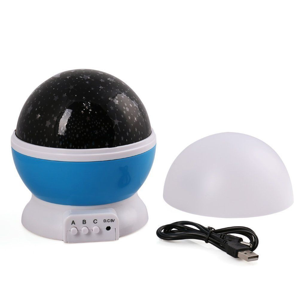 Home Decoration 2023 Sky Moon Star 360 Degree Projector Romantic Night Light For Bedroom Decor