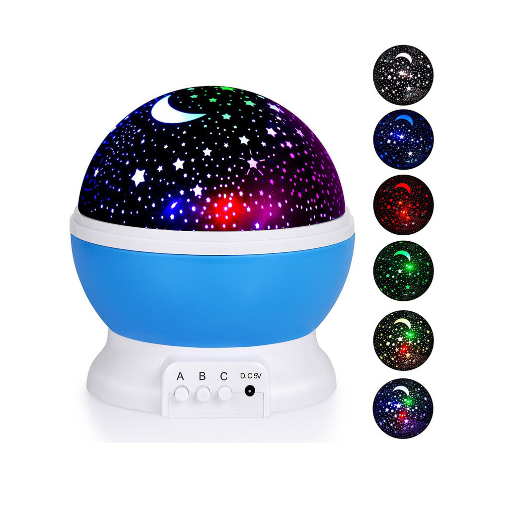 Home Decoration 2023 Sky Moon Star 360 Degree Projector Romantic Night Light For Bedroom Decor