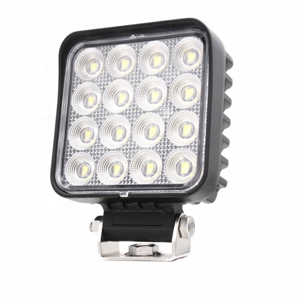 64W 48W square auto parts led work boat spot flood driving light with 5120lm for truck