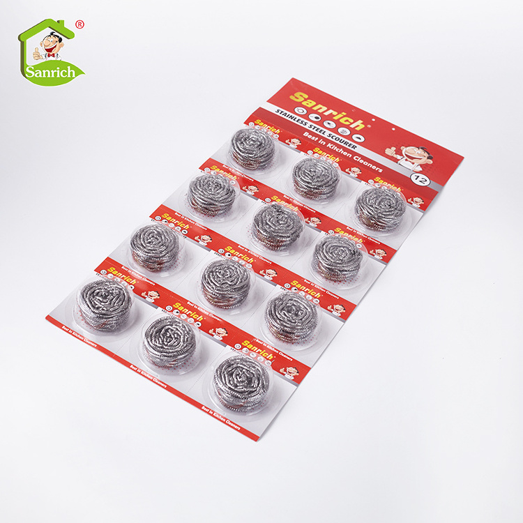 Eco-friendly Stainless steel scourer kitchen cleaning scourer pot scourer wholesale