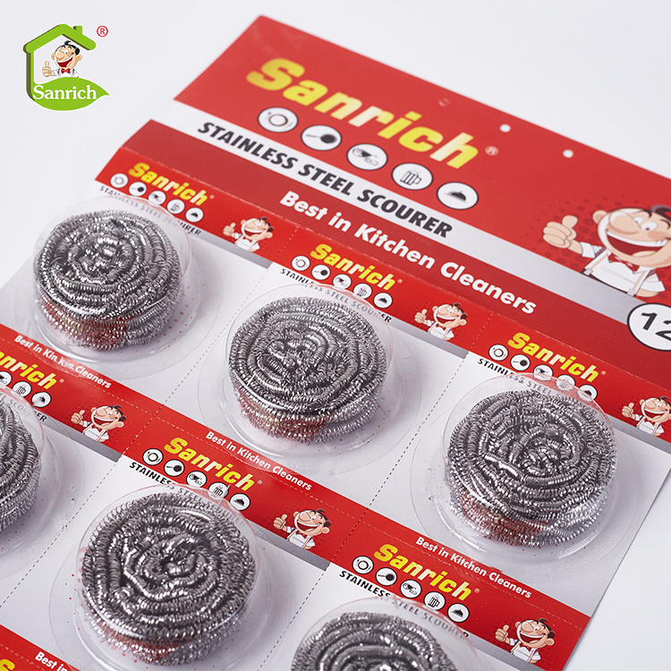 Eco-friendly Stainless steel scourer kitchen cleaning scourer pot scourer wholesale