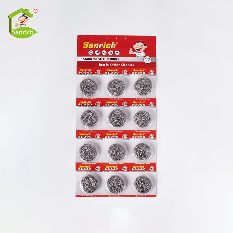 Eco-friendly Stainless steel scourer kitchen cleaning scourer pot scourer wholesale