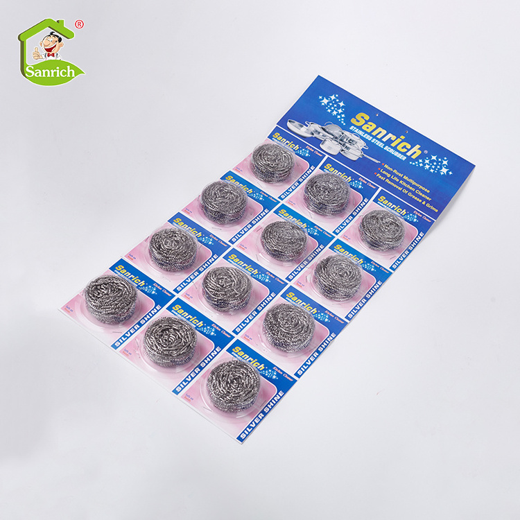 Kitchen And Pot Cleaning Stainless Steel Wire Scourer Metal Scrubber