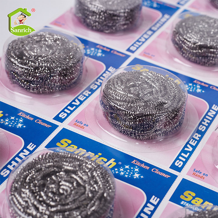 Kitchen And Pot Cleaning Stainless Steel Wire Scourer Metal Scrubber