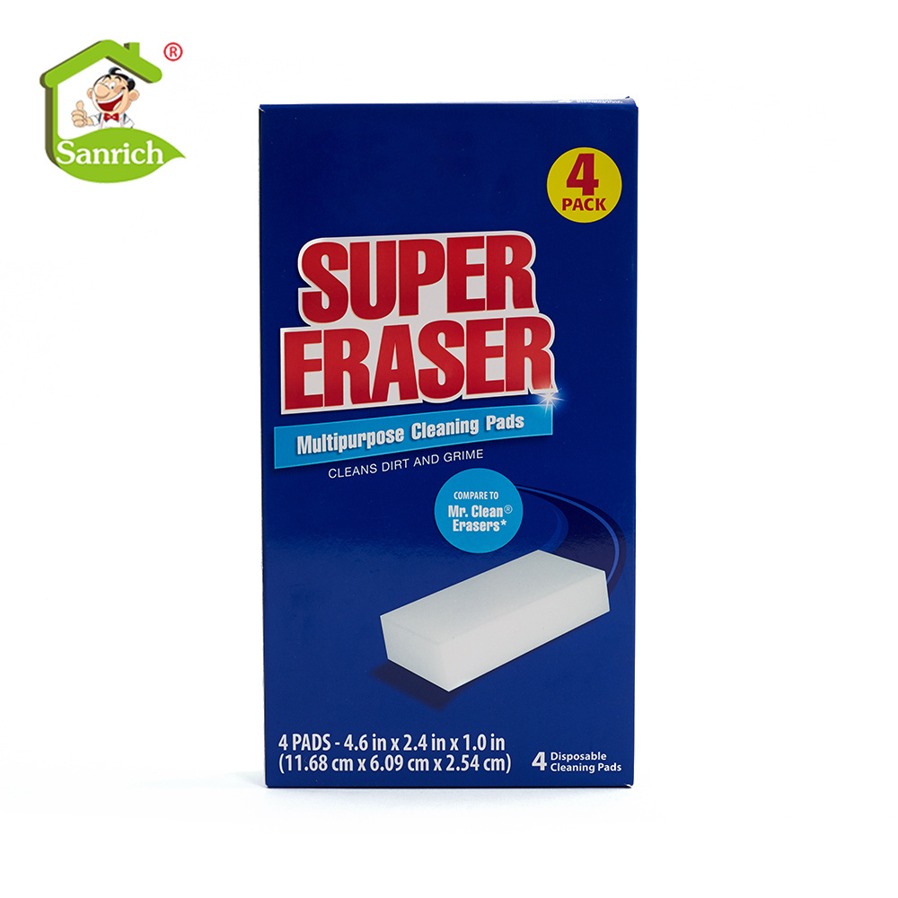 Melamine Foam Nano Custom Shapes Eraser Made In China Water Absorbing Floor Scrubbing Cleaning White Magic Sponge