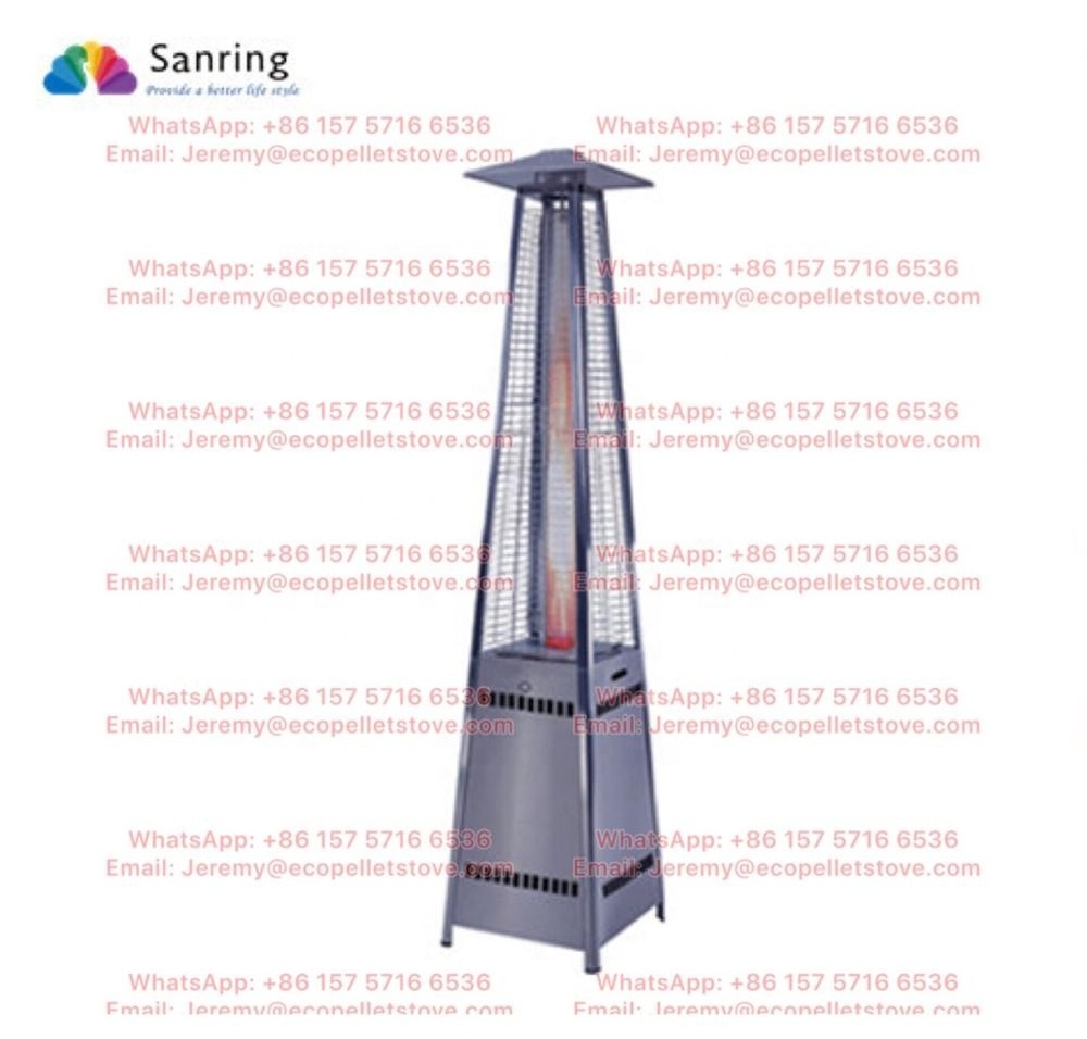 Outdoor patio pellet heater, outdoor pellet fireplace