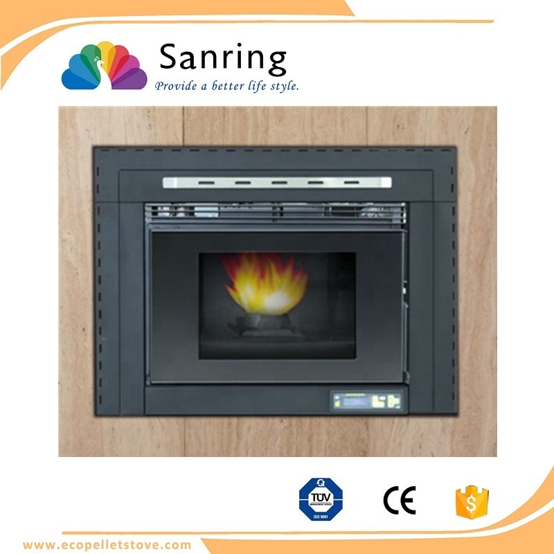 Biomass insert pellet stove, high output pellet fireplace insert