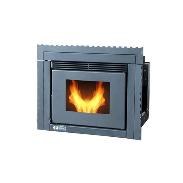 Biomass insert pellet stove, high output pellet fireplace insert